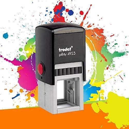 Trodat Printy 4923 anpassningsbar bläckdyna - 6 rader - 30x30 mm - Svart