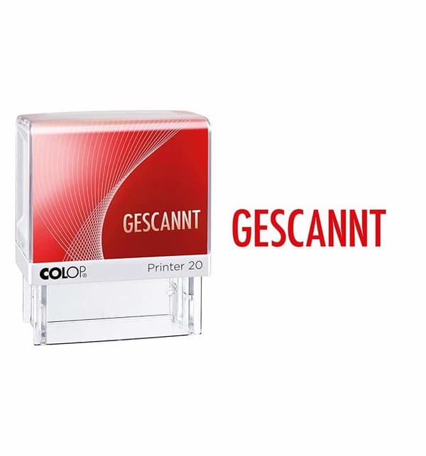 colop colop textstempelprinter 20 l "skannat", med textplatta noir noir Noir