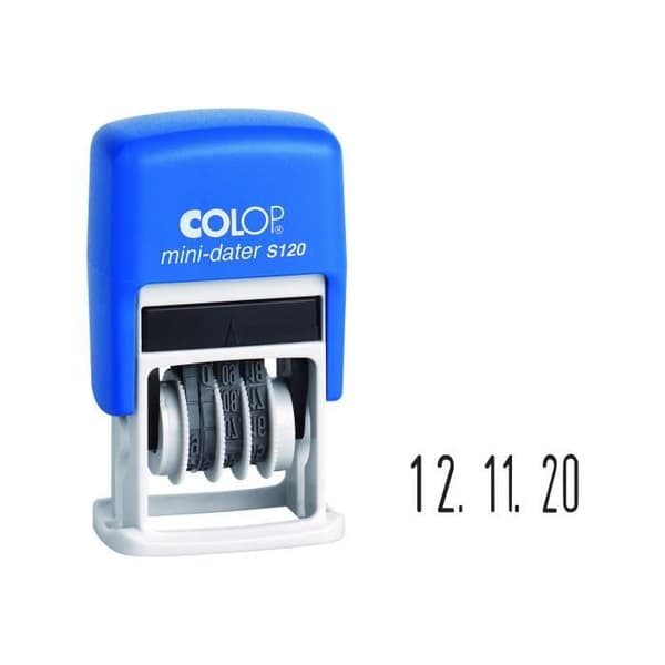 COLOP Mini-Dater S 120 Självfärgande datumstämpel 4 mm blått handtag