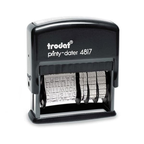 Trodat 4812 Printy Datumstämpel med namn på dagar Teckenhöjd: 3,8 mm Svart [Engelska språket garanteras inte]