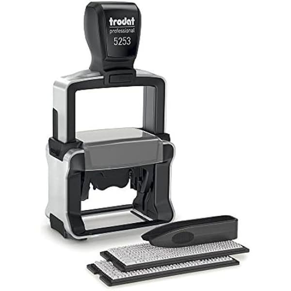 Självfärgande stämpel - TRODAT - 5253PR4 - 6 rader - Tryck 49 x 28 mm - Svart