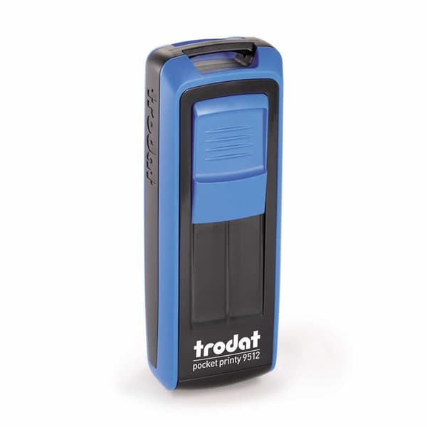 Trodat - 148920 - TAMPONG 9512 TRYCKT POCKET BLÅ - SVART ÖRONKUDDE 47X18MM