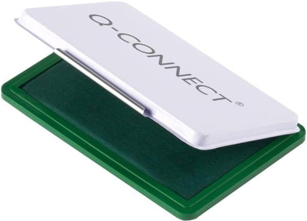 Q-connect - KF25210 - Stämpel, med bläck, 110x70mm, metall, grön