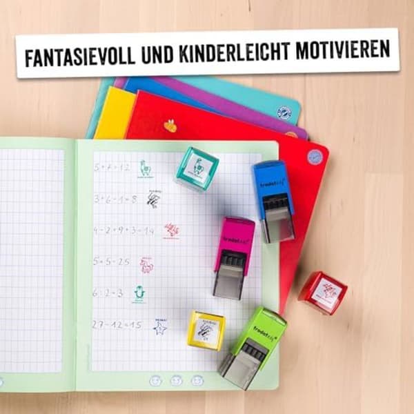 Motivationsstämplar - TRODAT - Enhörning - Rosa hölje - Självtryckande - Utbildare