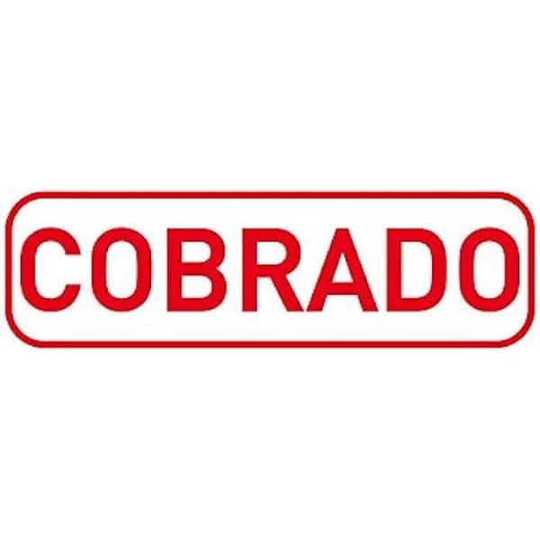 Automatisk stämpel - TRODAT - 4911 - Spansk text COBRADO - 37 x 14 mm - Svart stämpeldyna