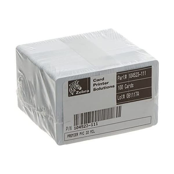 Zebra hvide PVC-kort 500 stk.