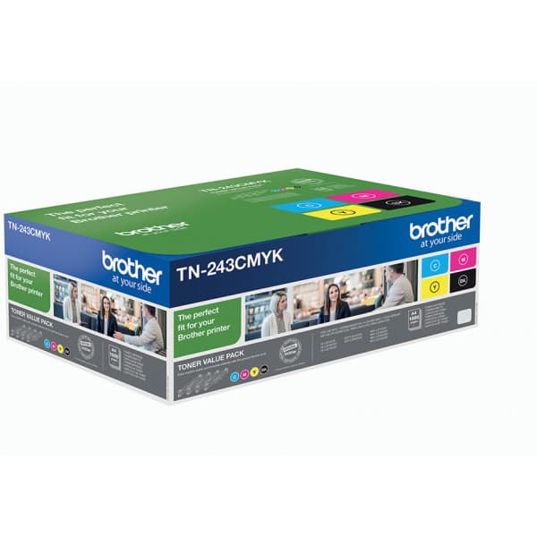 Brother TN243CMYK -lasertonerkassettpaket, 4 färger