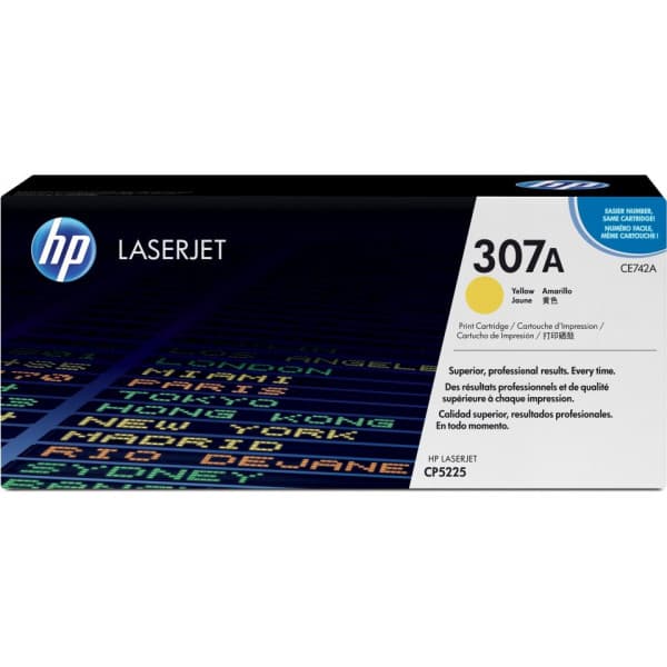 HP 307A -laserpatron, gul