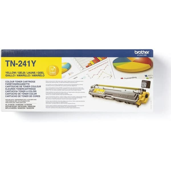 Brother TN241Y -lasertonerkassett, gul