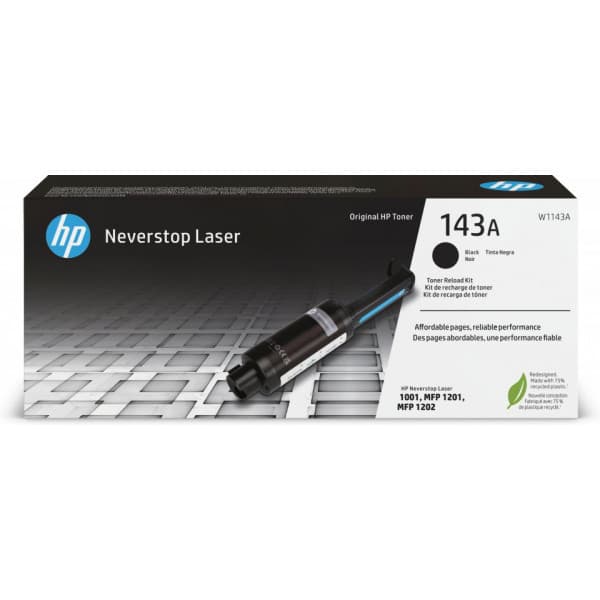 HP 143A -laserbläckpåfyllningskit, svart