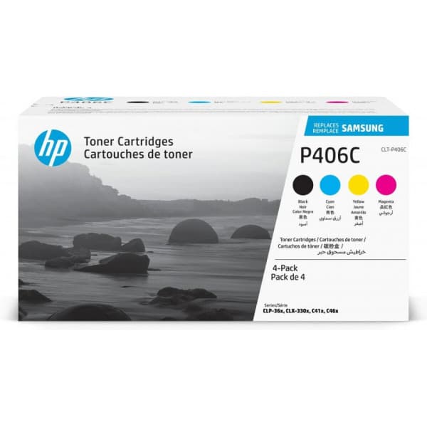 HP Samsung CLT-P406C Rainbow Kit -laserkassettsetpaket, 4 färger