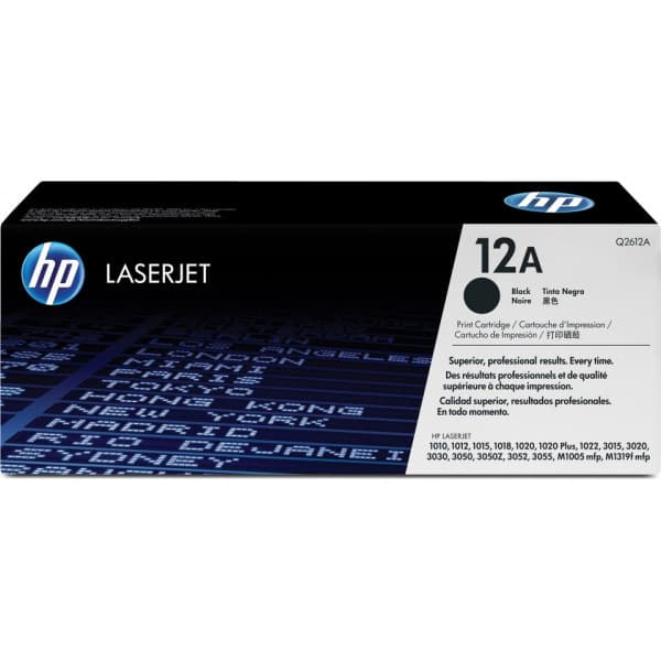 HP 12A -laserkassett, svart