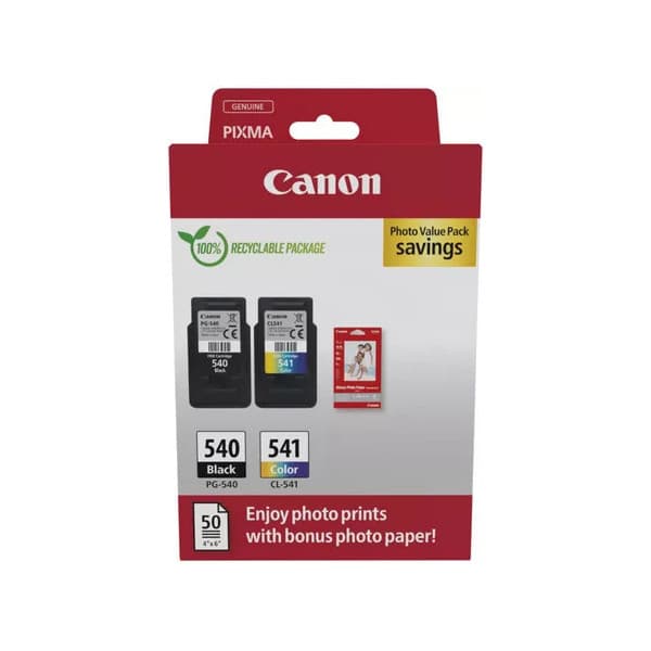 Canon PG-540 & CL-541 - bläckpatronpaket, svart och trefärgad