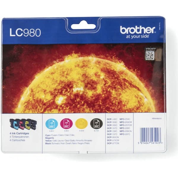 Brother LC-980 - bläckpatronpaket, 4 färger