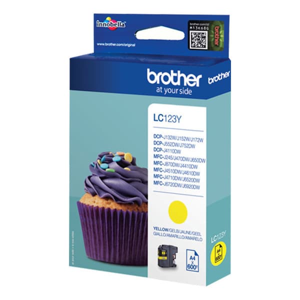 Brother LC-123Y -mustekasetti, keltainen
