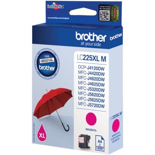 Brother LC225XLM bläckpatron, magenta