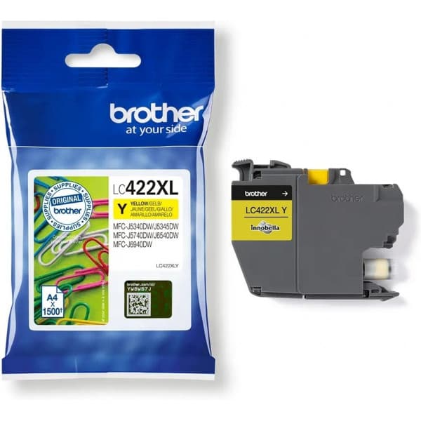 Brother LC422XLY -bläckpatron, gul