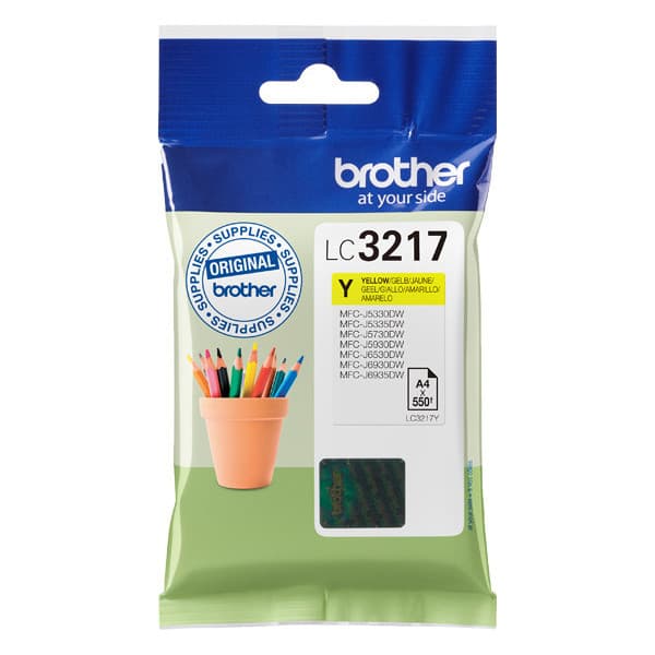 Brother LC3217Y - bläckpatron, gul