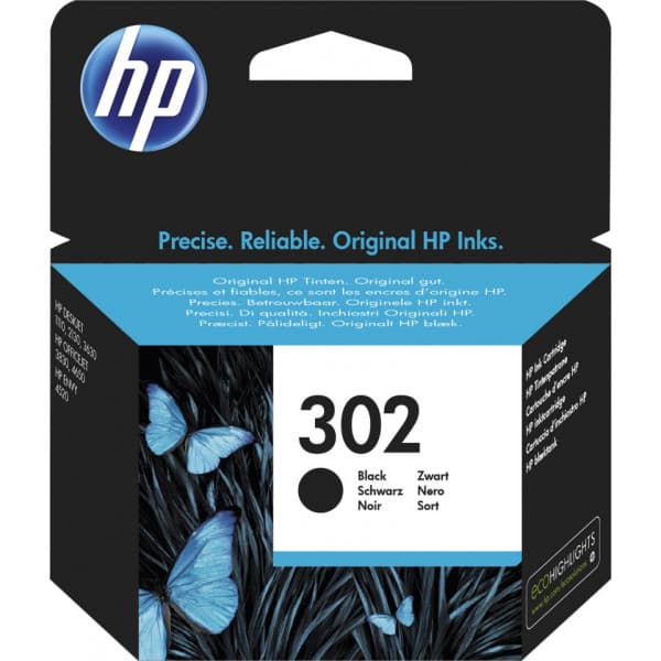 HP 302 -mustekasetti, musta