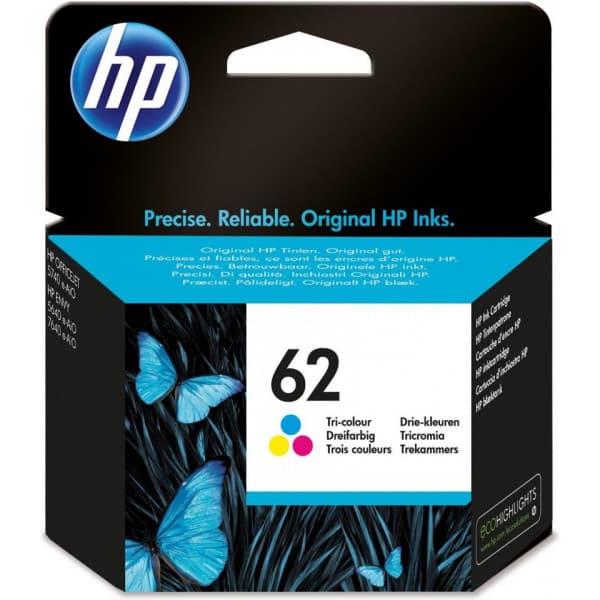 HP 62 -mustekasetti, kolmiväri
