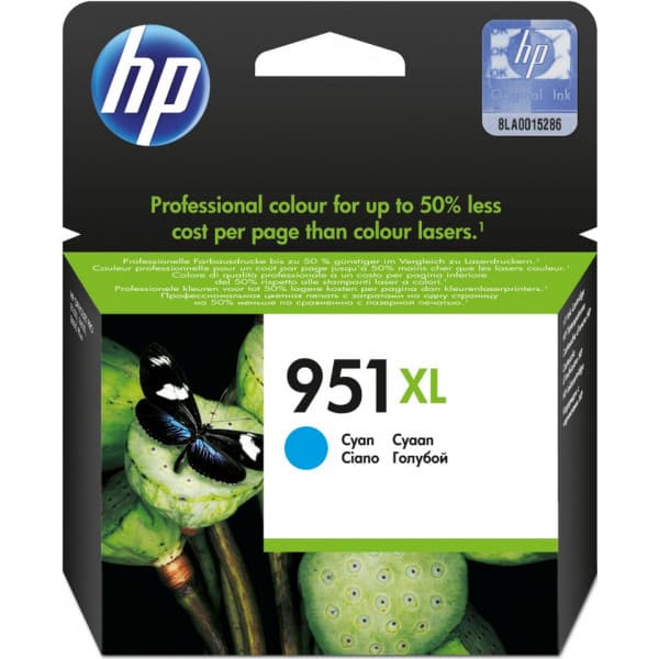 HP 951XL -mustekasetti, syaani