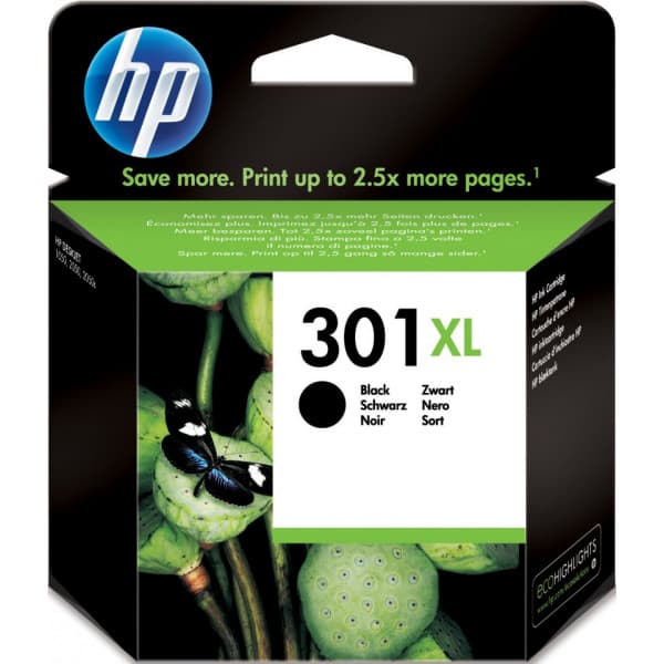 HP 301XL -mustekasetti, musta