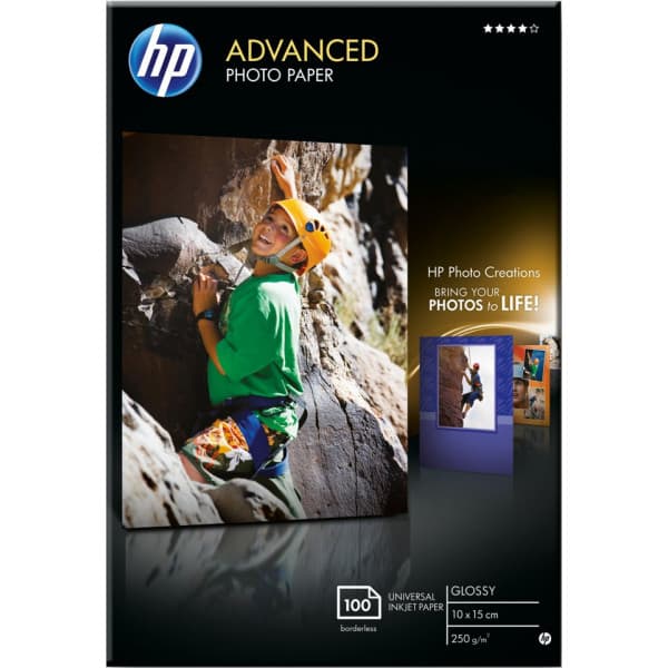 HP Advanced Photo Paper Glossy -valokuvapaperi, 10 x 15 cm, 100 arkkia