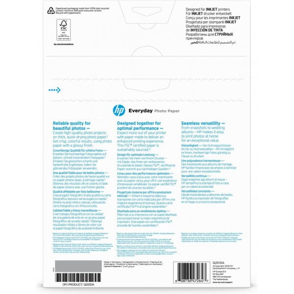 HP Everyday Glossy fotopapper, A4, 100 ark