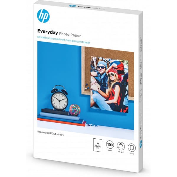 HP Everyday Glossy fotopapper, A4, 100 ark