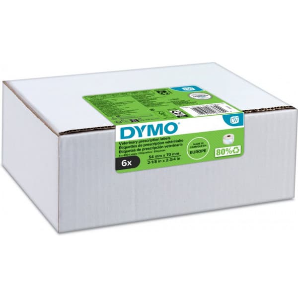 DYMO LabelWriter - receptetiketter för veterinärmedicin, 70mm x 54mm