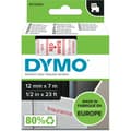 Miniatyrbild 1 av 8: Dymo D1-tejp 12 mm x 7 m, röd på vit botten