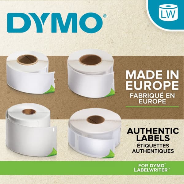 Dymo LW -DHL-etikett 102 x 210 mm, 140 etiketter, svart på vit bakgrund