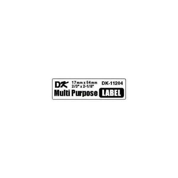 Brother DK-11204 -multifunktionsetikett 17 x 54 mm, svart/vit