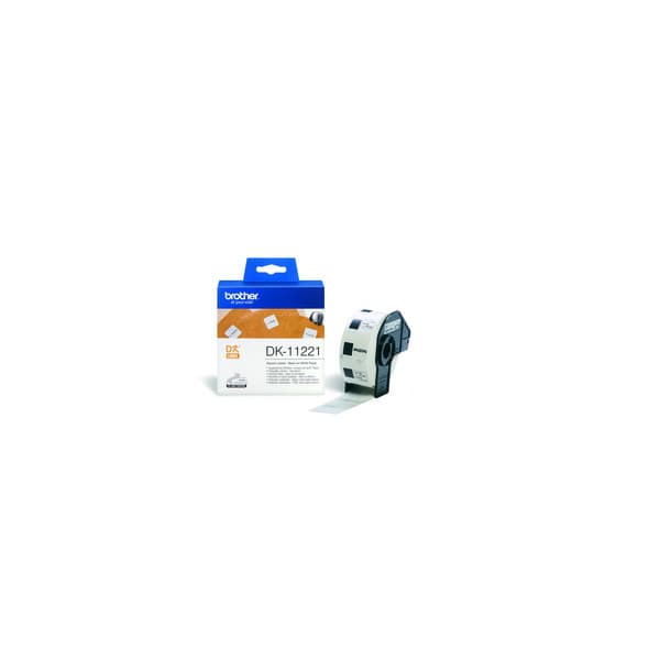 Brother DK-11221 - kvadratetikett, 23 x 23 mm, 1000 st/rulle