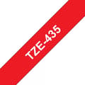 Miniatyrbild 3 av 4: Brother TZe-435 -etikettband, 12 mm x 8 mm, vit med röd bakgrund