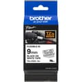 Miniatyrbild 1 av 3: Brother TZe-FX221 - flexibelt etikettband, 9 mm x  8 m, svart på vit botten