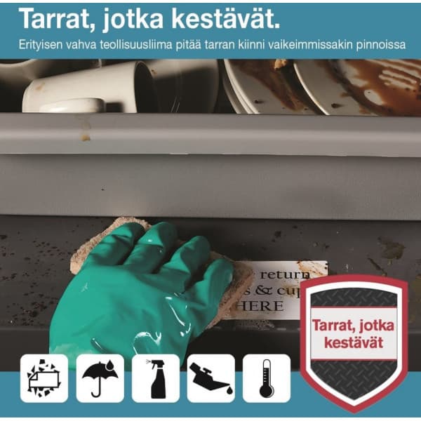 Dymo LW Durable -kestotarra 19 mm x 64 mm, 2 x 450 tarraa, valkoinen polyesteri