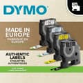 Miniatyrbild 4 av 9: Dymo D1-tejp 19 mm x 7 m, svart på vit botten