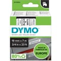 Miniatyrbild 1 av 9: Dymo D1-tejp 19 mm x 7 m, svart på vit botten