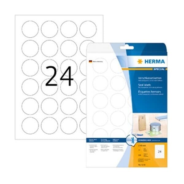 Herma 4236 -siegelklister, 40 mm, gennemsigtig