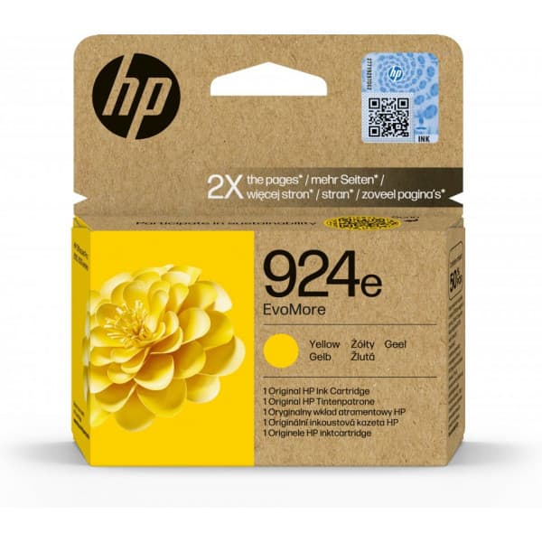 HP 924e EvoMore bläckpatron, gul