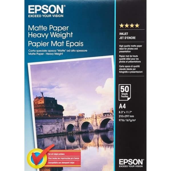 EPSON Matt fotopapper S041256 - 167 g/m2 - A4 - 50 ark