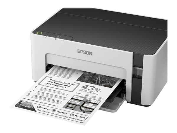 Epson EcoTank ET-M1100 - Skrivare - svartvit - bläckstråle - påfyllbar - A4/Legal - 1440 x 720 dpi - upp till 15 sidor/minut - kapacitet: 150 ark - U