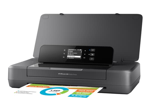 HP Officejet 200 Mobile Printer - Skriver - farge - ink-jet - A4/Legal - 1200 x 1200 dpi - inntil 20 spm (mono) / inntil 19 spm (farge) - kapasitet: