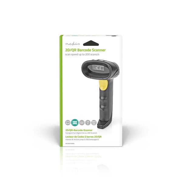 Nedis Viivakoodinlukija | CMOS | Langallinen | 1D lineaarinen / 2D/QR | USB Virta | USB 2.0