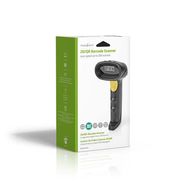 Nedis Viivakoodinlukija | CMOS | Langallinen | 1D lineaarinen / 2D/QR | USB Virta | USB 2.0