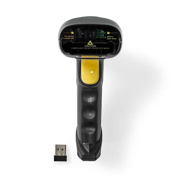 Nedis Strekkode Skanner | Laser | Wireless | 1D Linear | Batteri drevet / USB-Strøm | USB Dongle