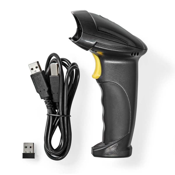 Nedis Strekkode Skanner | Laser | Wireless | 1D Linear | Batteri drevet / USB-Strøm | USB Dongle