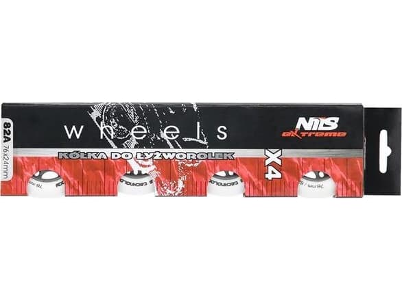 NILS Extreme PU 76x24 82A HVIT MATTE HJUL (4 stk) NILS EXTREME