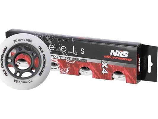 NILS Extreme PU 70x24 82A HVITE MATTE HJUL (4 stk) NILS EXTREME